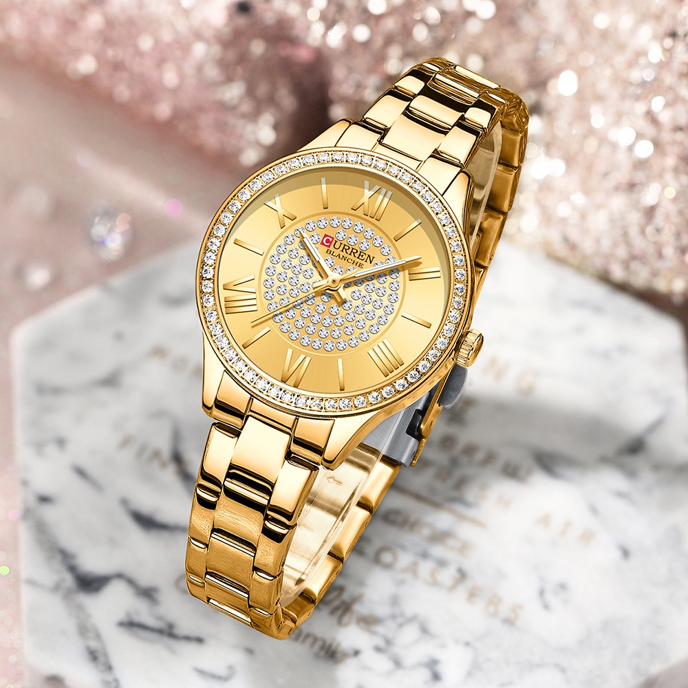 Đồng hồ đeo tay CURREN 9084 máy Quartz chất liệu thép không gỉ chống thấm nước
