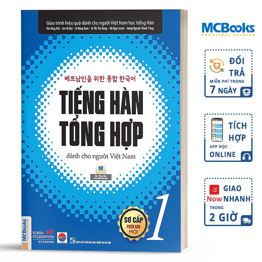 Sách - Combo Tiếng Hàn Tổng Hợp Dành Cho Người Việt Nam - Sơ Cấp 1 ( Giáo Trình + Sách Bài Tập) - Kèm App Online