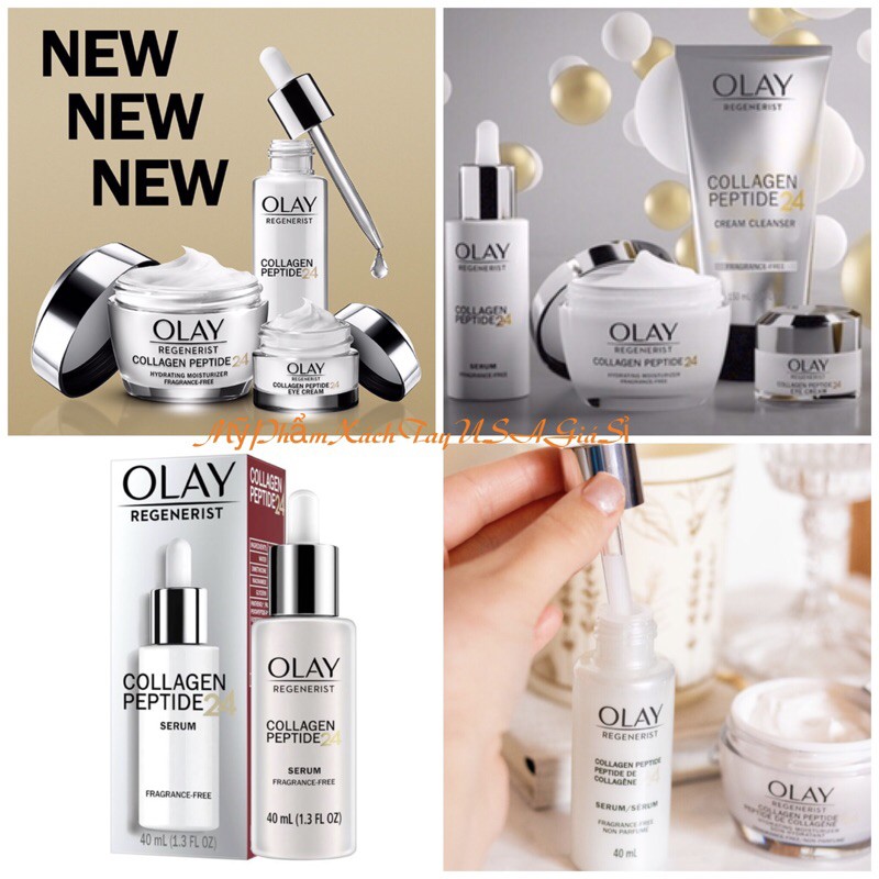 [Hàng Mỹ]Tinh Chất Tái Tạo Da Olay Collagen Peptide 24 Serum 40ml