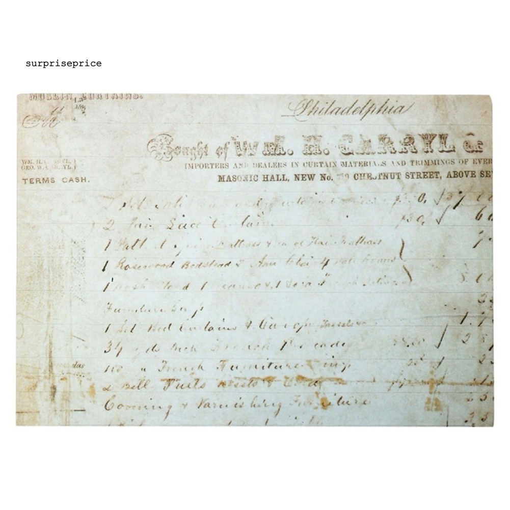 Set 6 tờ hính dán giấy phong cách cổ điển trang trí thủ công đa dụng