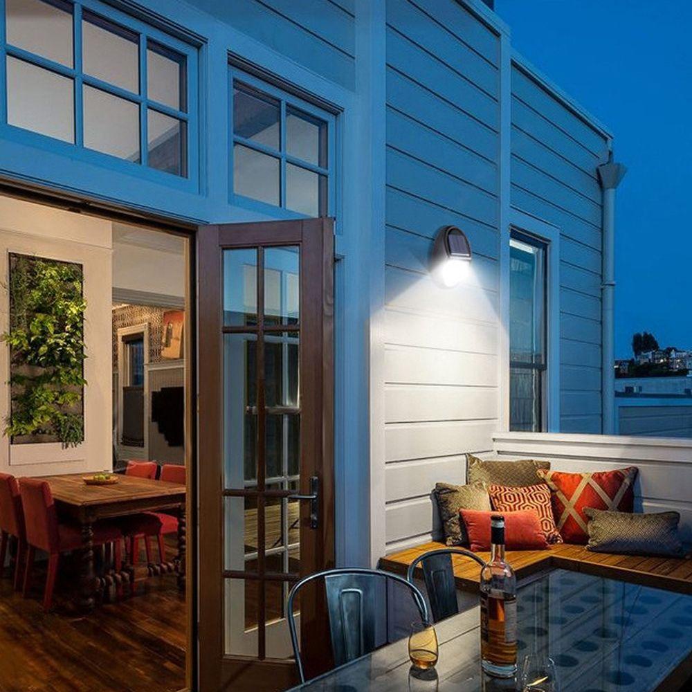 LANFY Đèn Led 10 Bóng Gắn Tường Năng Lượng Mặt Trời Chống Thấm Nước Cho Sân Vườn