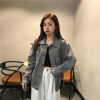 ÁO KHOÁC BÒ[] NỮ DÀI TAY THỜI TRANG FOM RỘNG DỄ MIX ĐỒ DÁNG RỘNG 2019