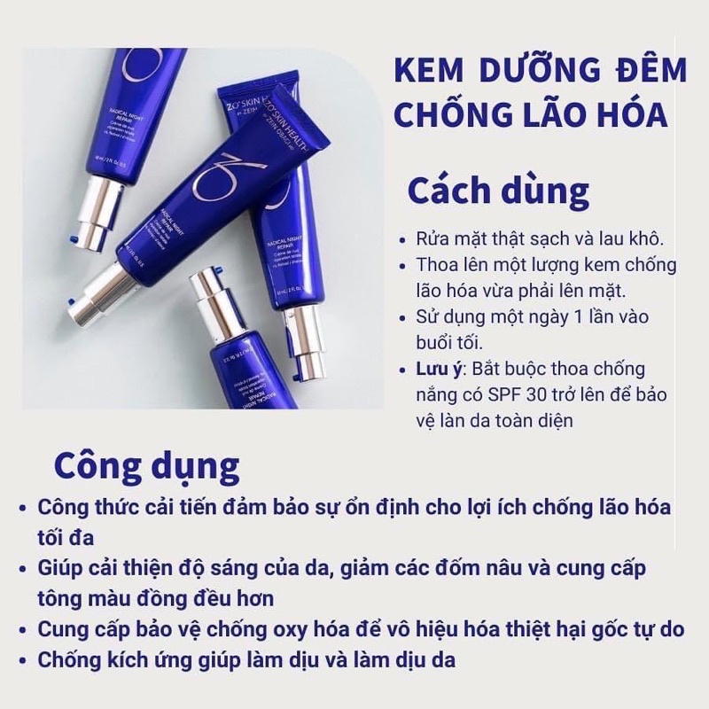 Kem Peel Chống Lão Hoá Z.O Radical Night Repair