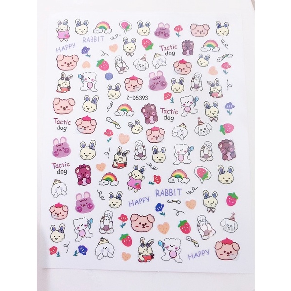 Sticker hoạt hình, tim, mẫu mới