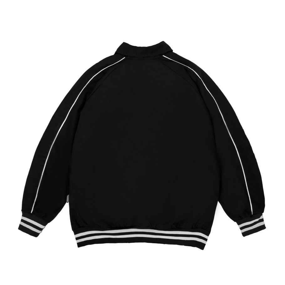 Áo khoác Varsity Local brand ONTOP nam vải kaki - Mono Varsity Jacket màu đen