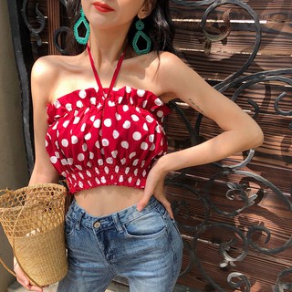 ÁO CROPTOP CHẤM BI