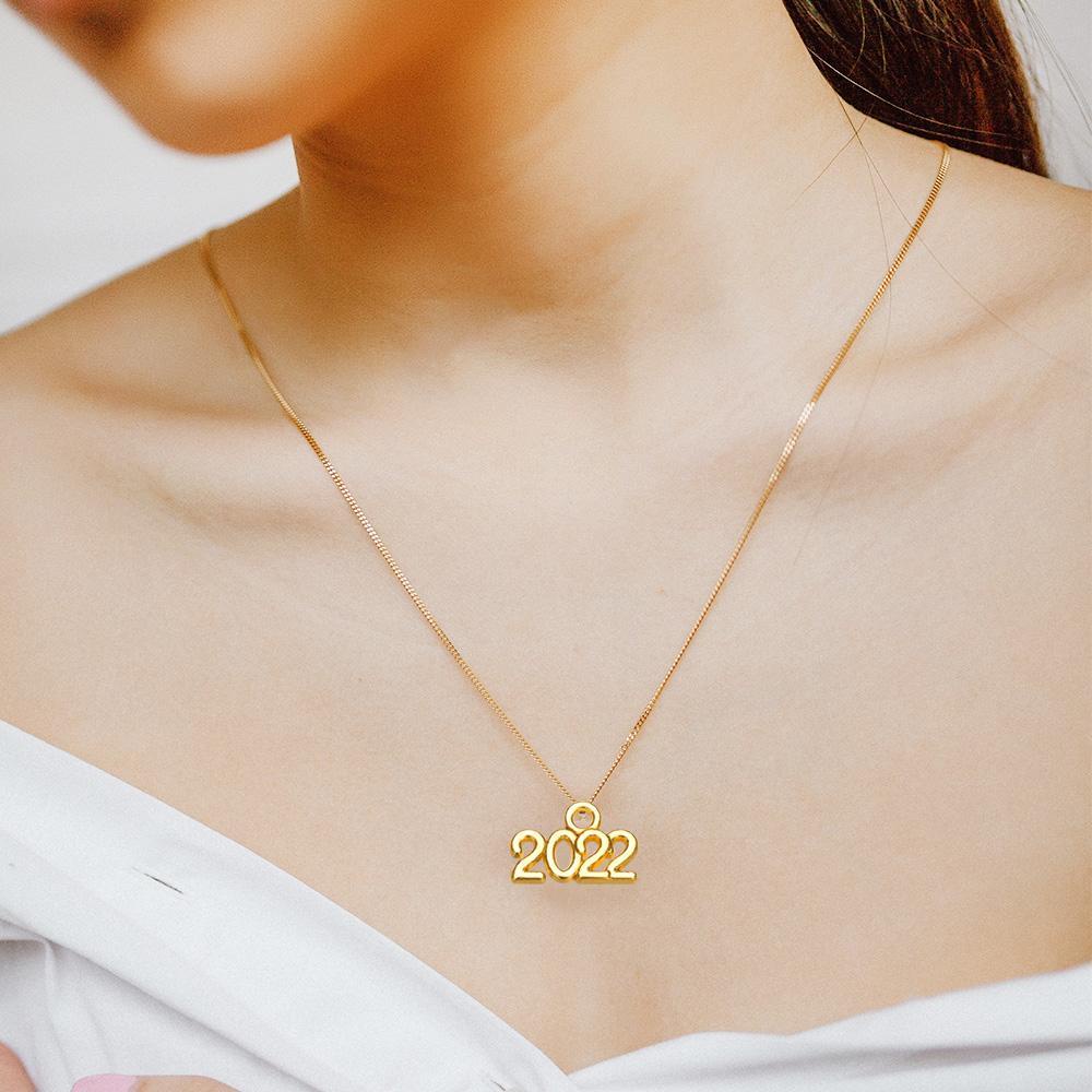 LAY 70 Mặt Dây Chuyền Hình Số 2022 Dùng Làm Móc Khóa / Vòng Đeo Tay 2022