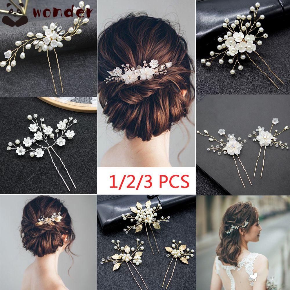 Set 1 / 2 / 3 Kẹp Tóc Đính Ngọc Trai Giả Xinh Xắn Thời Trang Cho Nữ