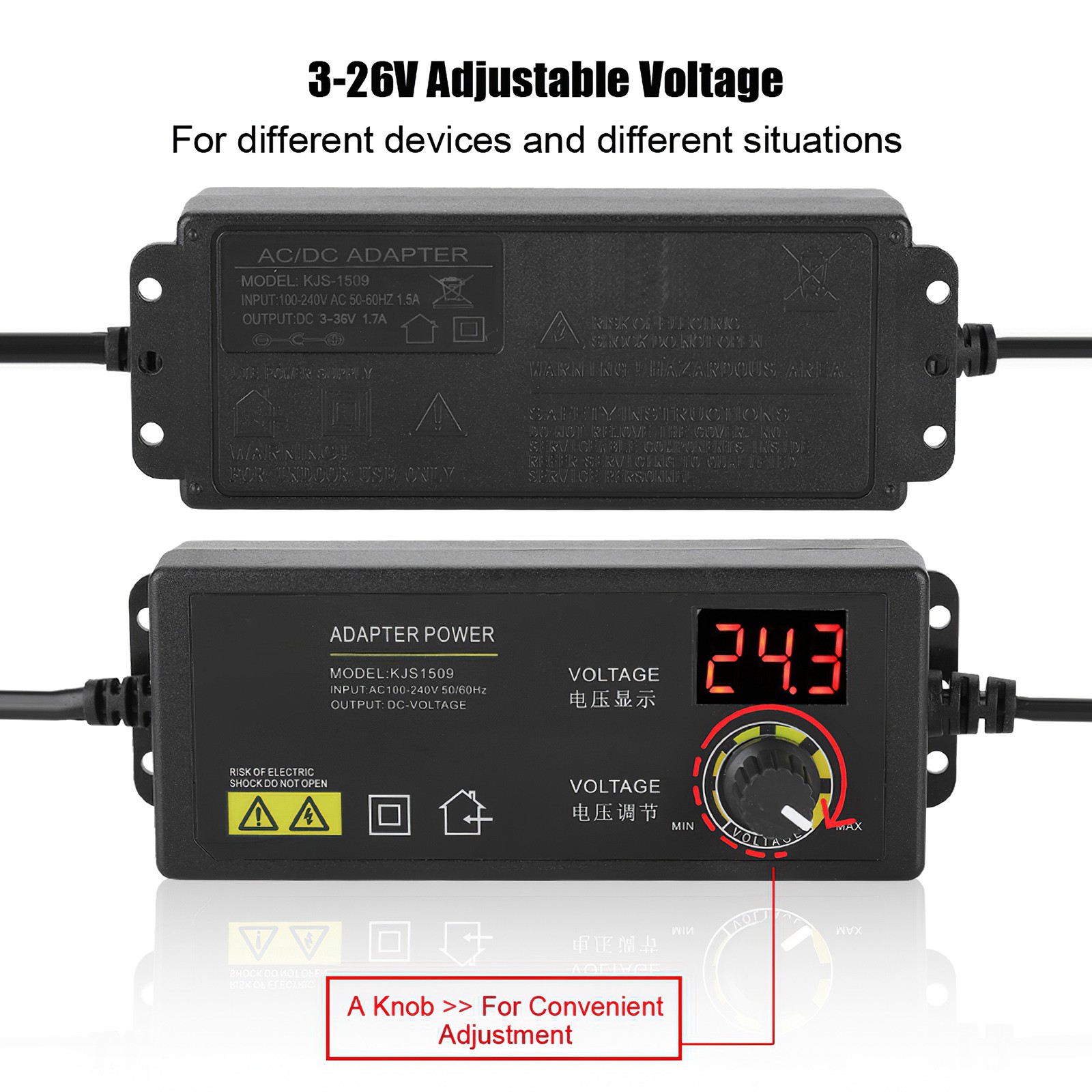Bộ Chuyển Đổi Nguồn Điện 60w 100-240v Đầu Vào 3-36v | BigBuy360 - bigbuy360.vn