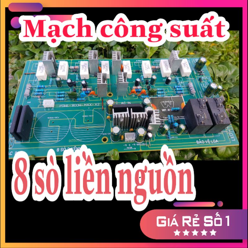Mạch công suất 8 sò liền nguồn 1943 5200
