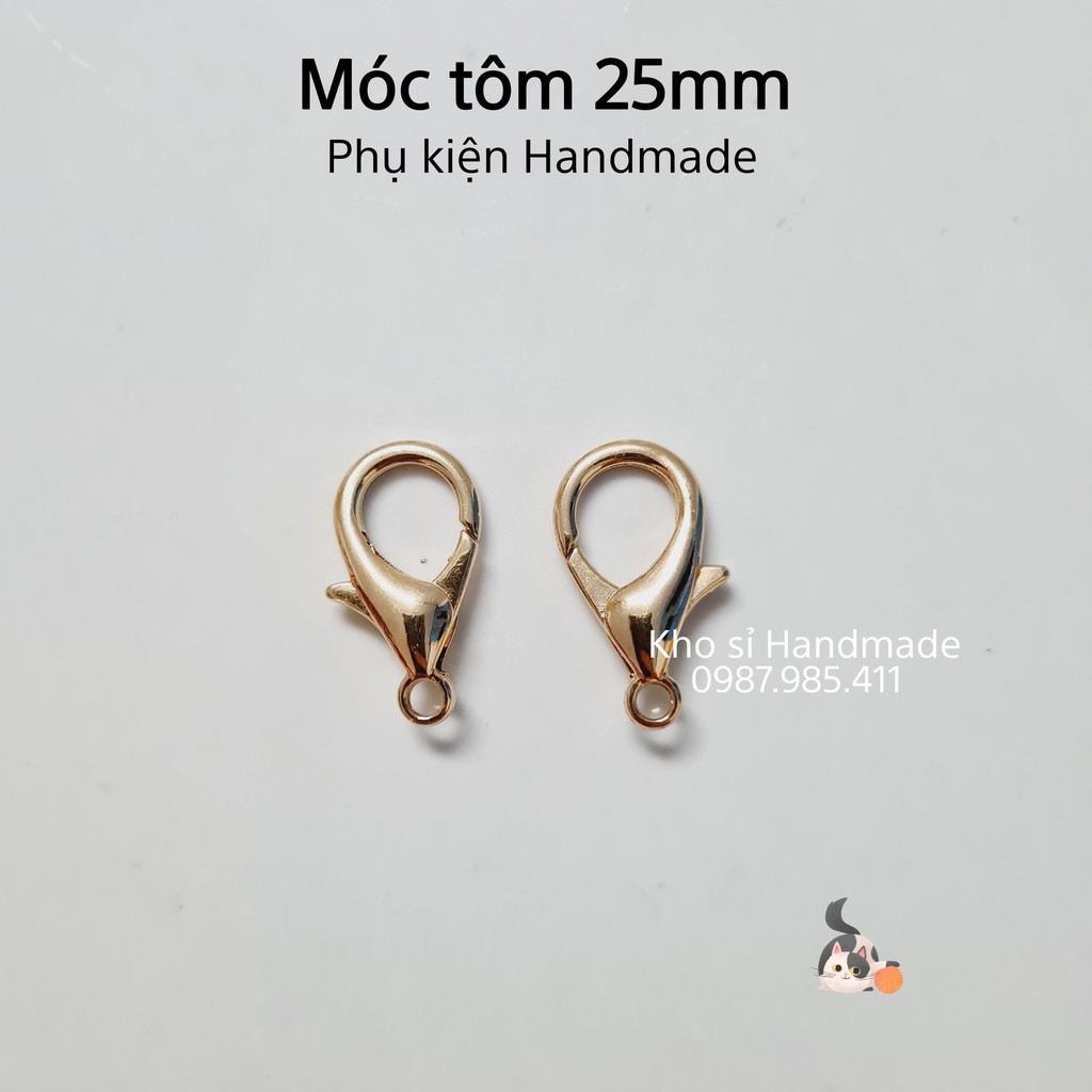 Móc tôm hợp kim size lớn 25x12mm (gói/ 10 cái)