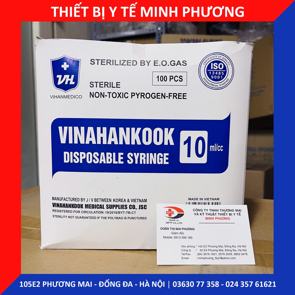 [Bán lẻ 10 chiếc] Bơm tiêm 1 lần Vinahankook 10ml