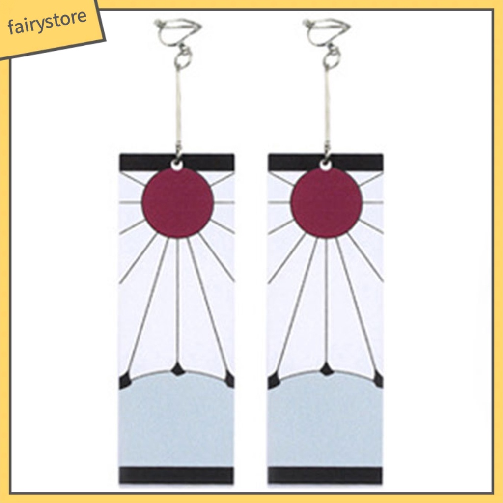 1 Đôi Khuyên Tai Acrylic Hóa Trang Tanjiro Sáng Tạo