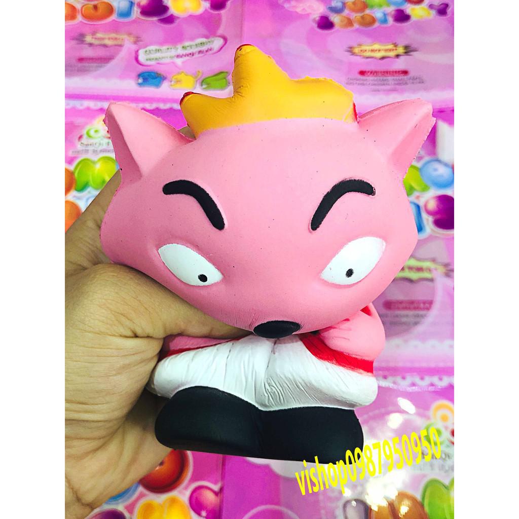 Bán ĐỒ CHƠI SQUISHY CÁO ĐỘI VƯƠNG MIỆN mã ABJ81 Cgia ngon Siêu rẻ