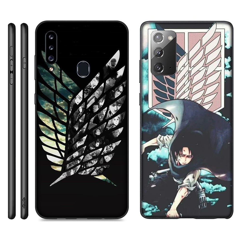 Ốp điện thoại silicon TPU mềm hình anime Attack on Titan cho Samsung A11 A12 4G A21S A31 A41 A51 A71 A81 A82 A91 XF30