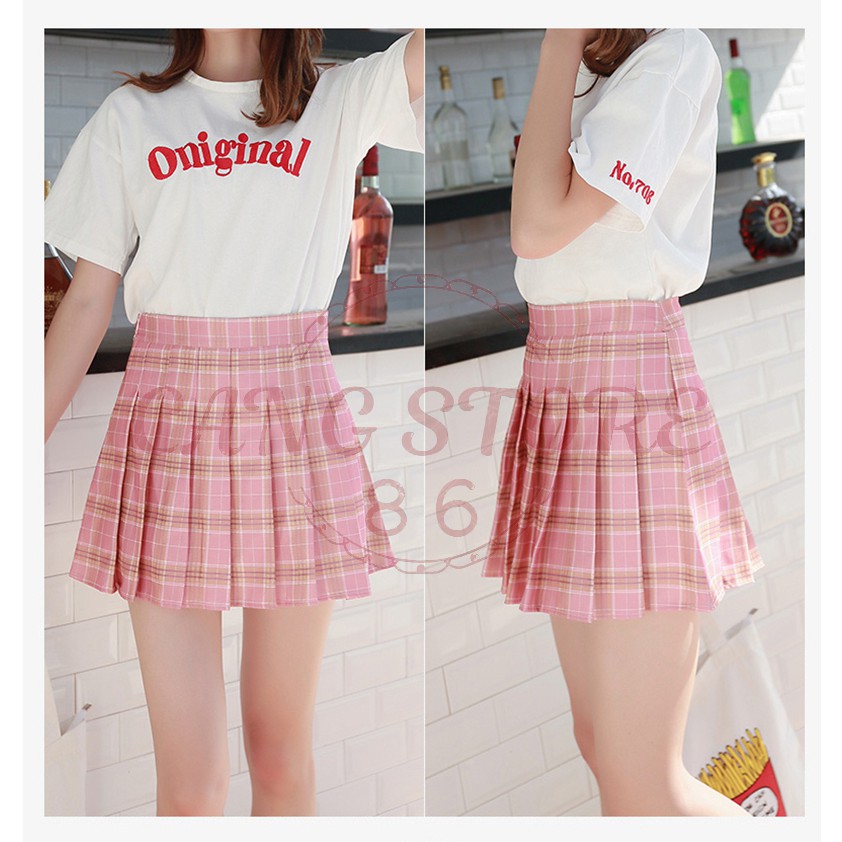 [Hàng sẵn] Chân váy Tennis caro hàng Quảng Châu loại 1 Chân váy tennis chữ A dáng ngắn thiết kế xếp ly hàng Quảng Châu | BigBuy360 - bigbuy360.vn