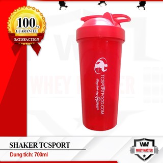 Bình lắc sữa SHAKER TCSPORT 1 ngăn 700ml Chính Hãng - Chính hãng