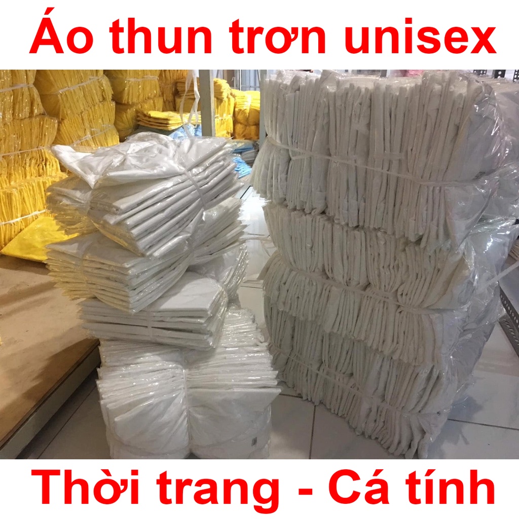 Áo Thun Trơn UNISEX Form Rộng - Áo Phông Trơn Nam Nữ Tay Ngắn Oversize 10 Màu - Chất Vải Cotton Thái, Bền - Đẹp - Giá Rẻ