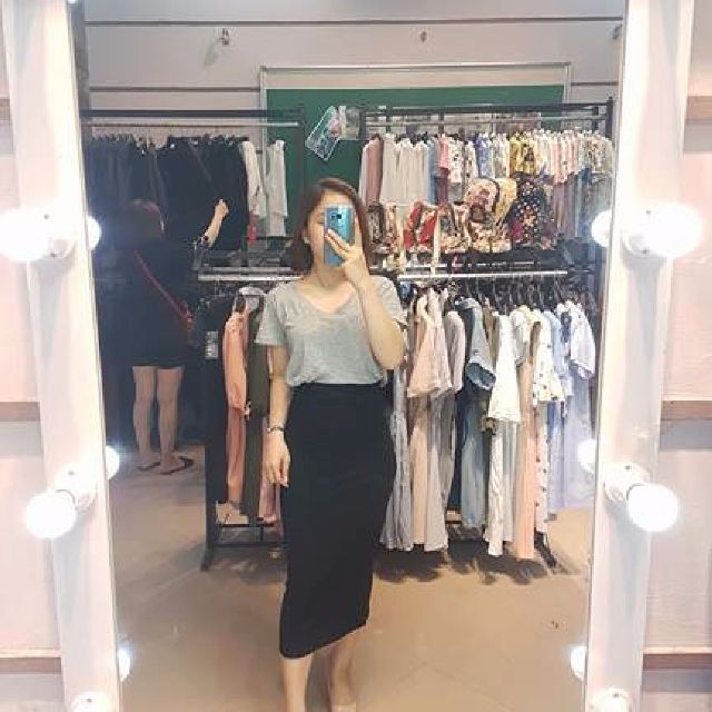 Chân váy bút chì dài tới bắp cạp khóa xẻ sau- M7 | BigBuy360 - bigbuy360.vn