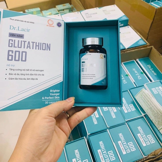 [Mã 77FMCGSALE1 giảm 10% đơn 250K] VIÊN UỐNG NÁM TRẮNG DA GLUTATHIONE 600 Dr Lacir | BigBuy360 - bigbuy360.vn