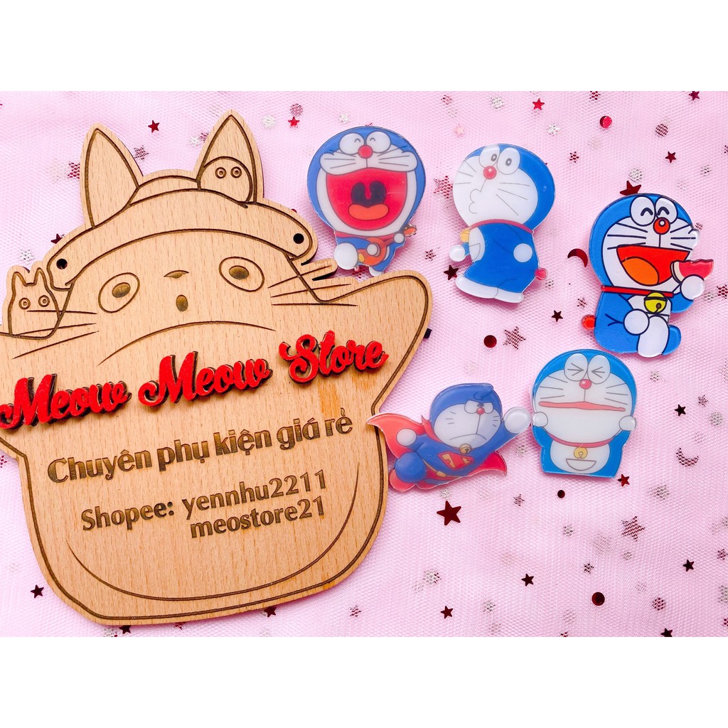 ❣️Có Ảnh+Video Thật❣️ ĐƯỢC CHỌN MẪU- Ghim, Pin Cài Áo Balo Hình Doraemonnnn size 4cm-4,5cm❣️