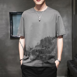 Áo thun nam 💚𝐅𝐑𝐄𝐄𝐒𝐇𝐈𝐏💚 Áo  lót nam ngắn tay form rộng freesize xám đẹp ĐÔI CÁNH vải mỏng phong cách, siêu rẻ.