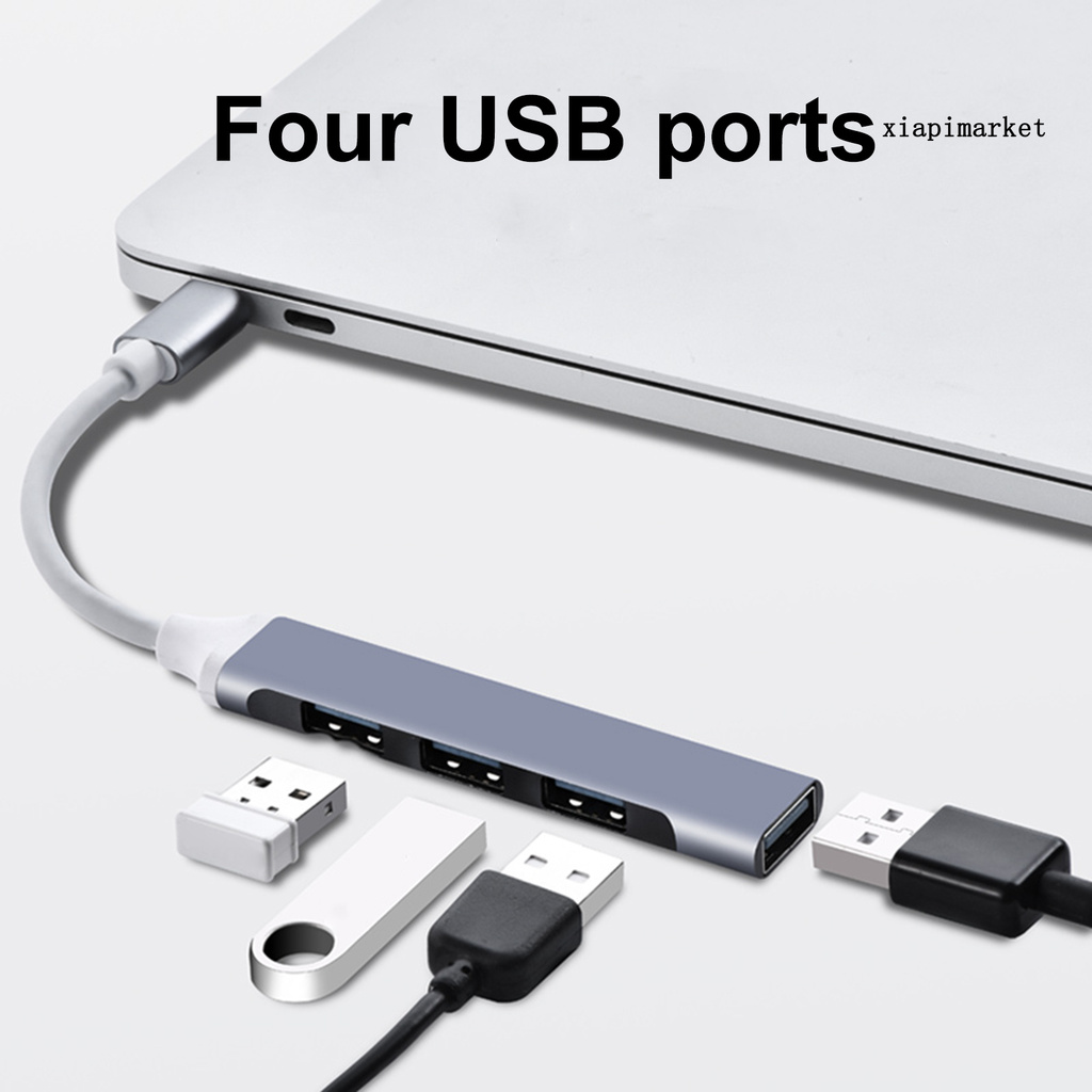 Bộ Chia 4 Cổng Loại C / Usb Otg Cho Bàn Phím Máy Tính