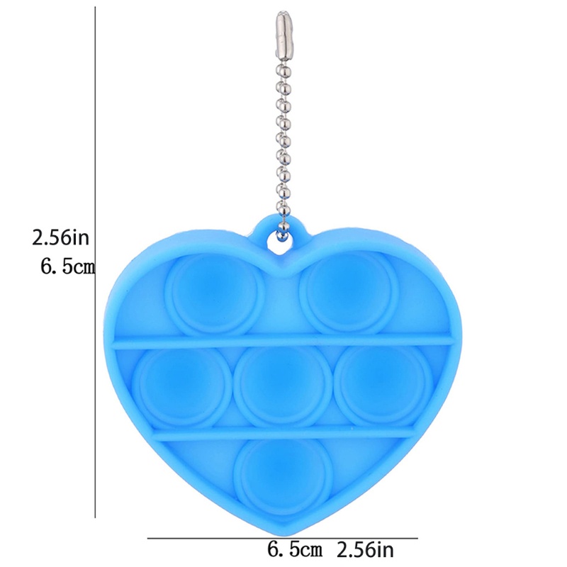 1 Đồ Chơi Bóp Giảm Căng Thẳng Hình Trái Tim Có Móc Khóa