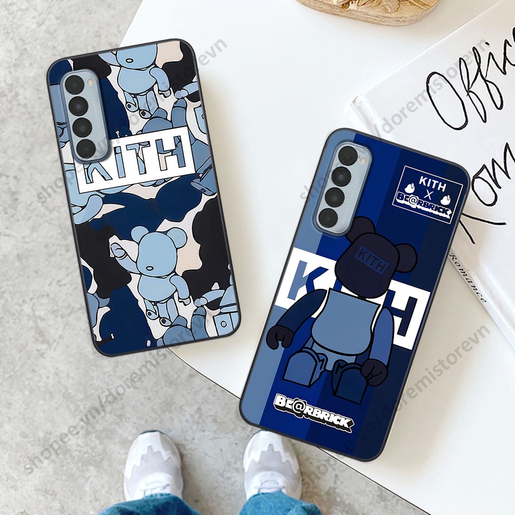 Ốp lưng Oppo Reno4 / Reno4 Pro / Reno 4 hình kaws, kith, bear brick nổi 3D phong cách độc đáo