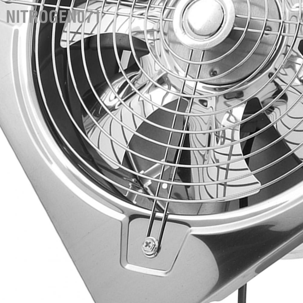 Nitrogen071 Quạt thông gió 220V 100W 410 Đường kính thép không gỉ 9 8in xuyên tường phòng tắm cho nhà kho bếp