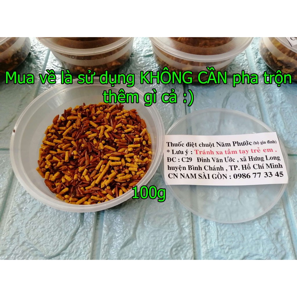 Thuốc Diệt Chuột NĂM PHƯỚC (100g)