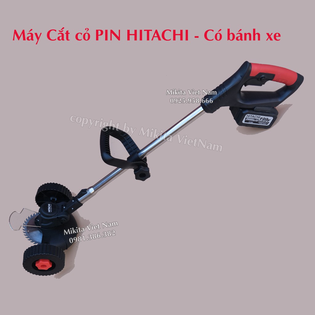 Máy cắt cỏ dùng pin HITACHI 199V - Tặng Bộ dụng cụ thuận tiện cho gia đình dọn vườn