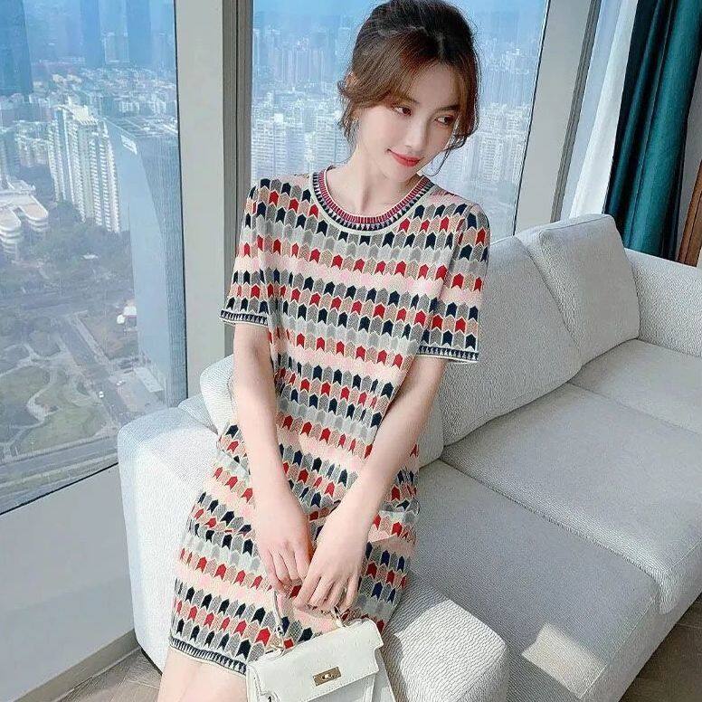 Đầm Ngắn Mùa Hè Mỏng Dài Ngang Gối Họa Tiết Hoa Phong Cách Pháp Thời Trang Mùa Hè Mới Cho Nữ 2022