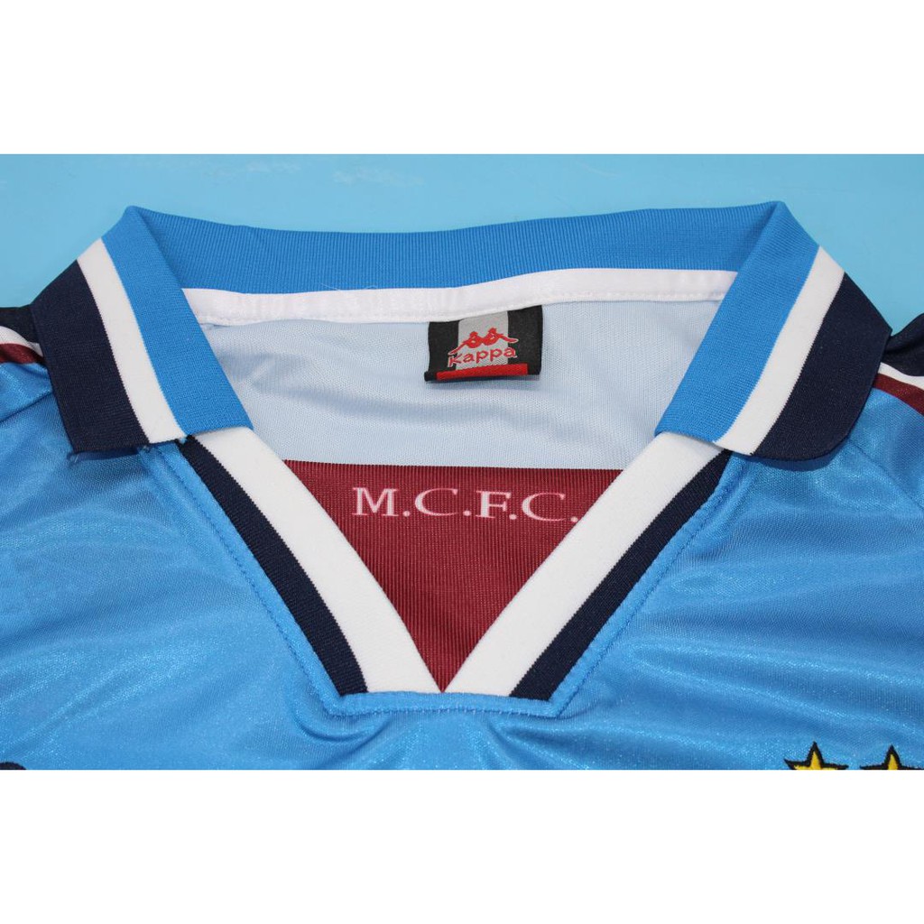 Áo Bóng Đá Đội Tuyển Manchester City 1998-99 Phong Cách Retro Cho Nam
