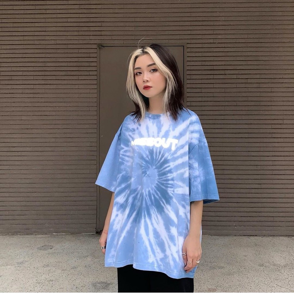 Áo Thun Unisex MISSOUT phản quang tiedye loang màu + Ảnh thật