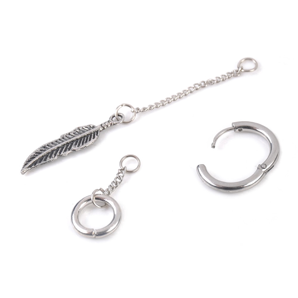 Bông tai dạng xỏ dáng dài tua rua phong cách Suga nhóm nhạc Hàn Quốc thời trang unisex