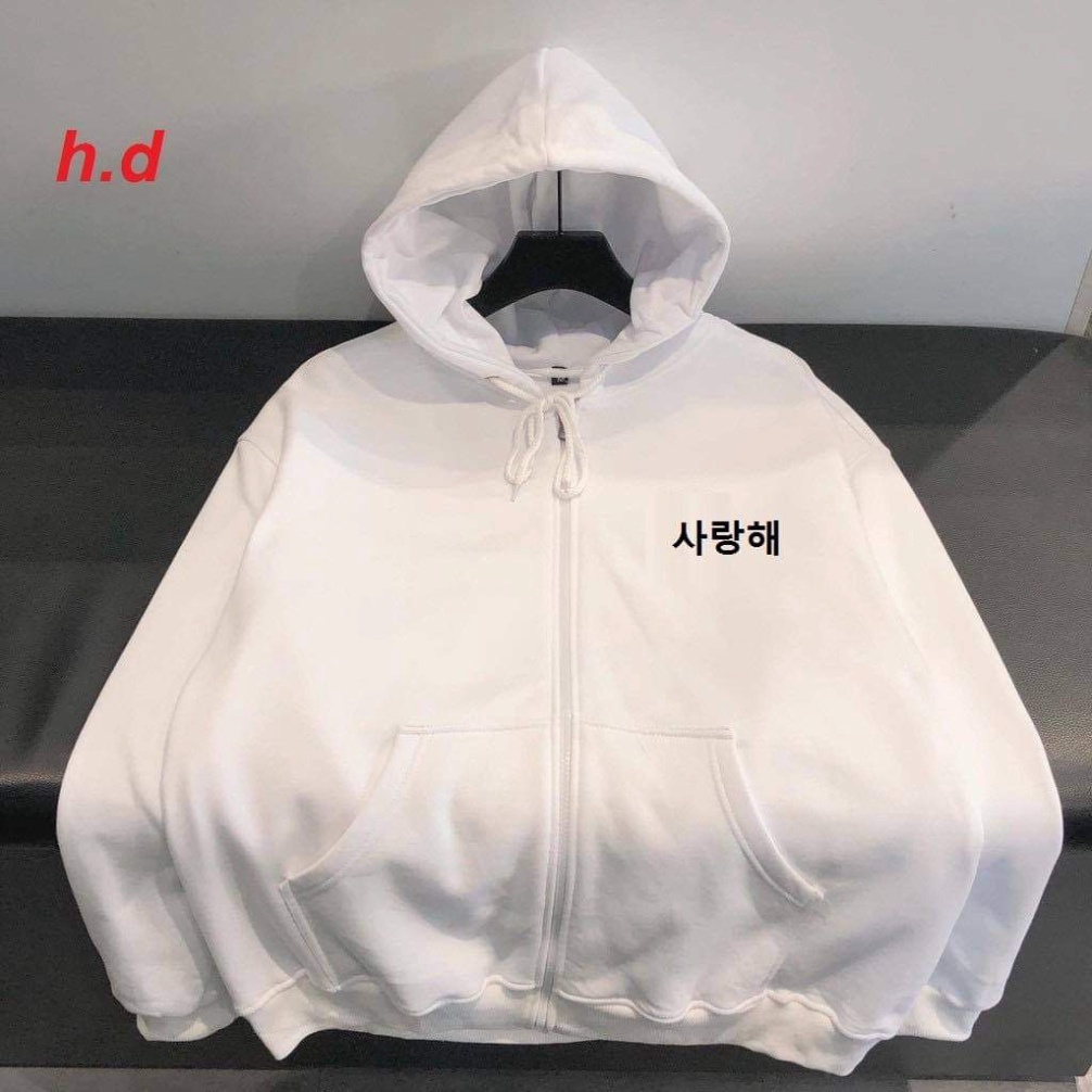 Áo khoác nỉ hoodie in chữ Hàn nhiều màu, áo jacket bomber chất nỉ form cho người tới 75kg [ Sale rẻ vô địch]