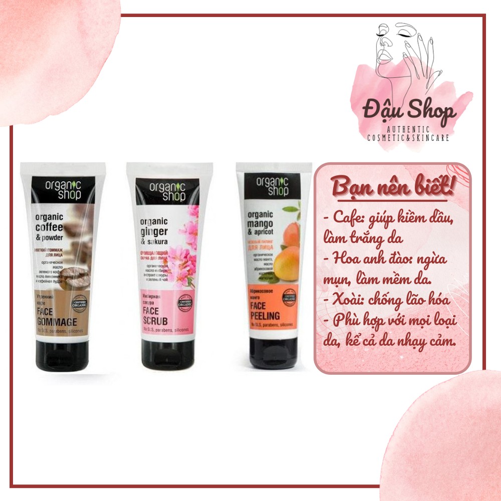 Kem tẩy da chết cho mặt Organic shop | BigBuy360 - bigbuy360.vn