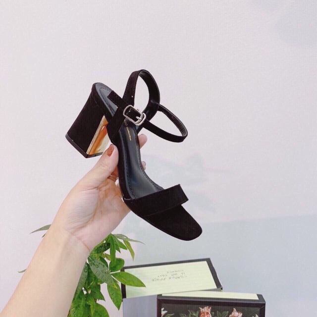 Sandal cnk basic gót gương