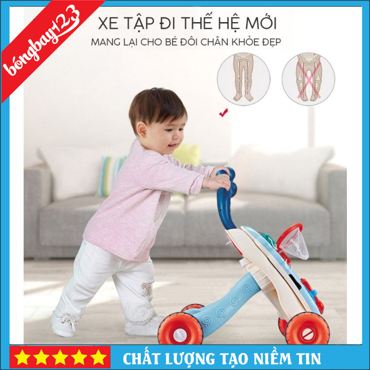 Xe Tập Đi Đa Chức Năng Chống Vòng Kiềng Kèm Bàn Chơi Phát Nhạc - Shopmeyeucon3011
