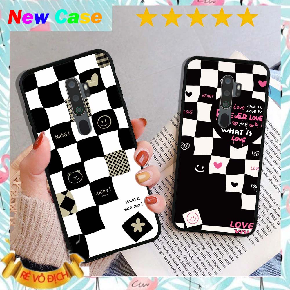 Ốp lưng Oppo A5 2020 / A9 2020 in hình caro good love cao cấp