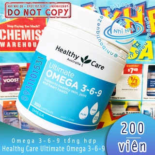 Healthy Care Omega 369 🍏 200 viên 🍏 chuẩn Chemist 🍏