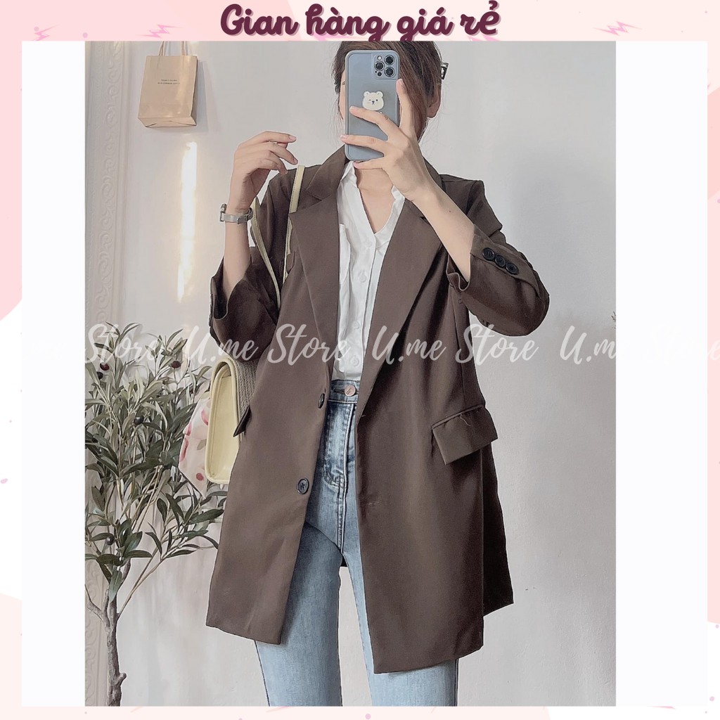 [Hàng xịn] Áo Blazer form rộng 2 lớp dày dặn thiết kế túi hông, 2 cúc chất gôn Nhật xịn Áo Blazer mẫu mới | BigBuy360 - bigbuy360.vn