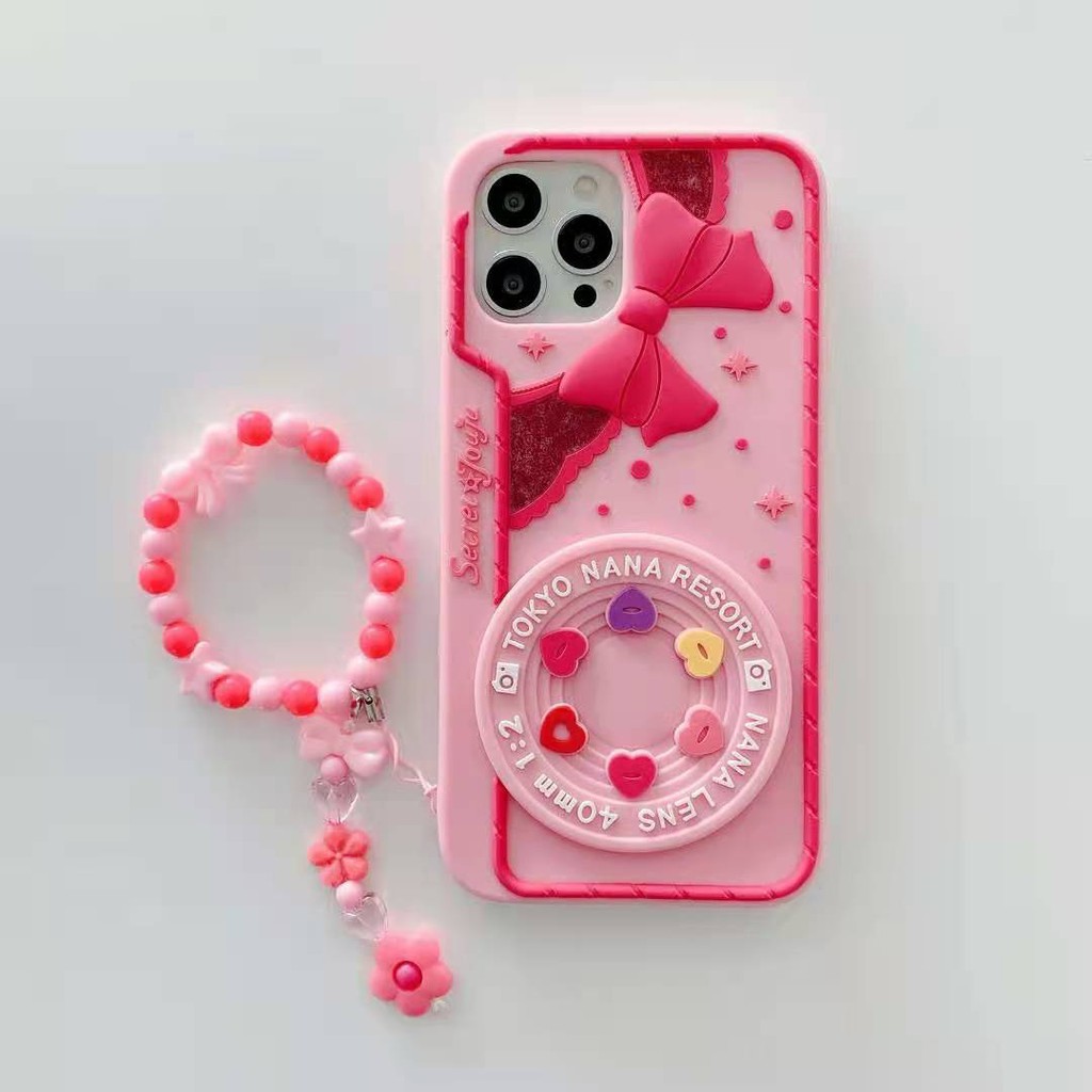 Hoạt Hình Ốp Điện Thoại Hình Máy Ảnh Họa Tiết Búp Bê Barbie Xinh Xắn Cho Iphone11 12 Pro Max Xs Xr I7 Plus