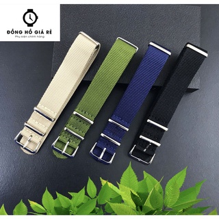 [FREESHIP] Dây Đồng Hồ Vải Dù Nato Zulu cho nam nữ size 18mm, 20mm ,22mm full màu cao cấp