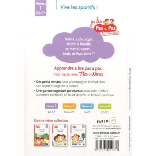Sách tập đọc tiếng Pháp dành cho học sinh: Vive Les Sportifs (4-5 tuổi)
