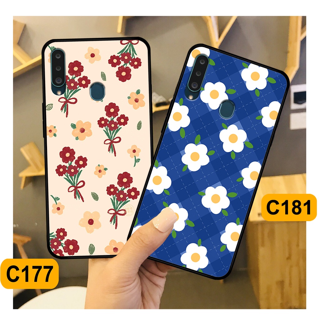 Ốp Samsung A20s - M30 in hình hoa cỏ nhẹ nhàng,họa tiết caro xinh xắn.ốp lưng chống sốc