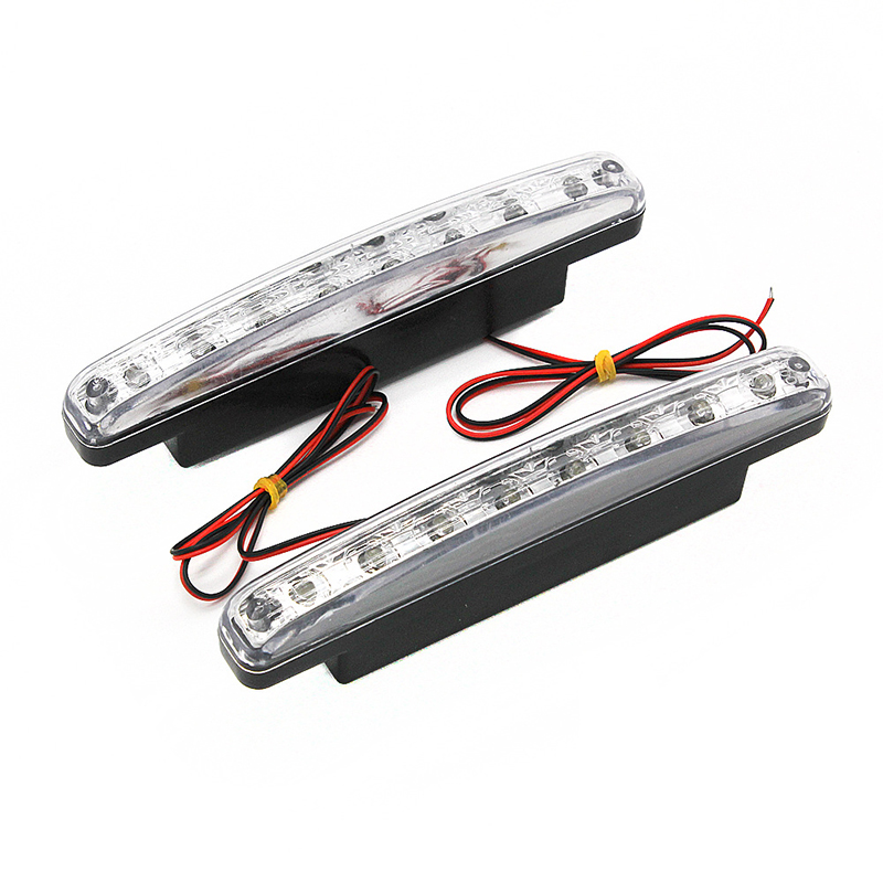 Mới 2 Đèn Pha 8 Bóng Led Drl Ánh Sáng Trắng Cho Xe Hơi