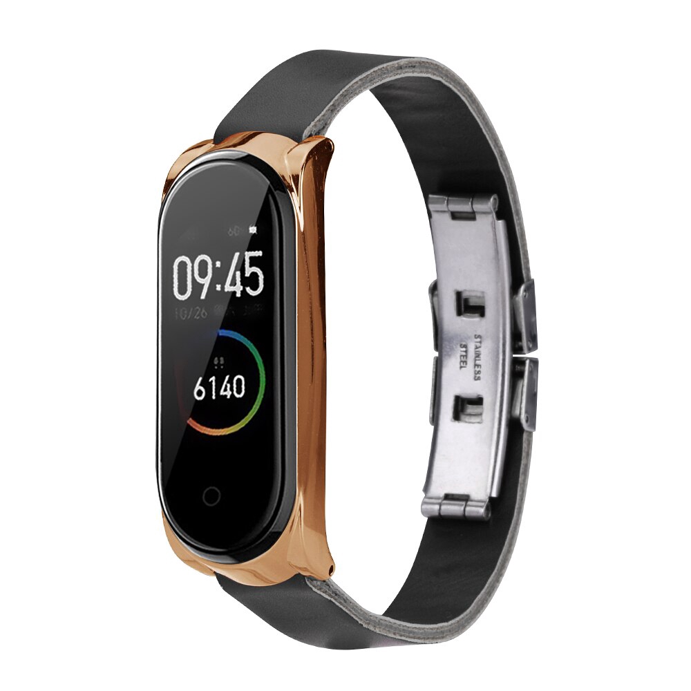 Dây Đeo Da Phong Cách Retro Cho Đồng Hồ Thông Minh XiaoMi Mi Band 4 5 6 7