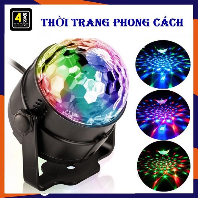 Đèn led xoay 7 màu vũ trường nháy chớp theo nhạc bay phòng sân khấu cảm ứng nhạc